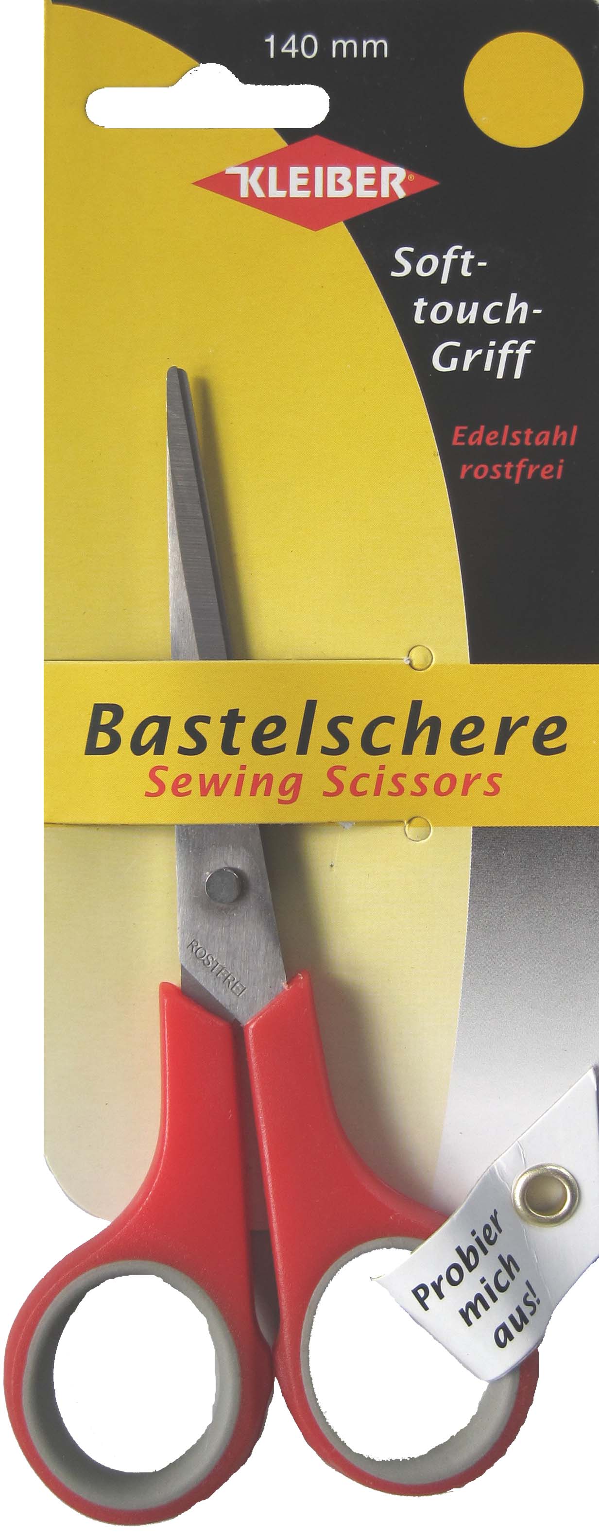 921-32 - KLEIBER SOFT TOUCH SEWING SCISSORS 140mm RED