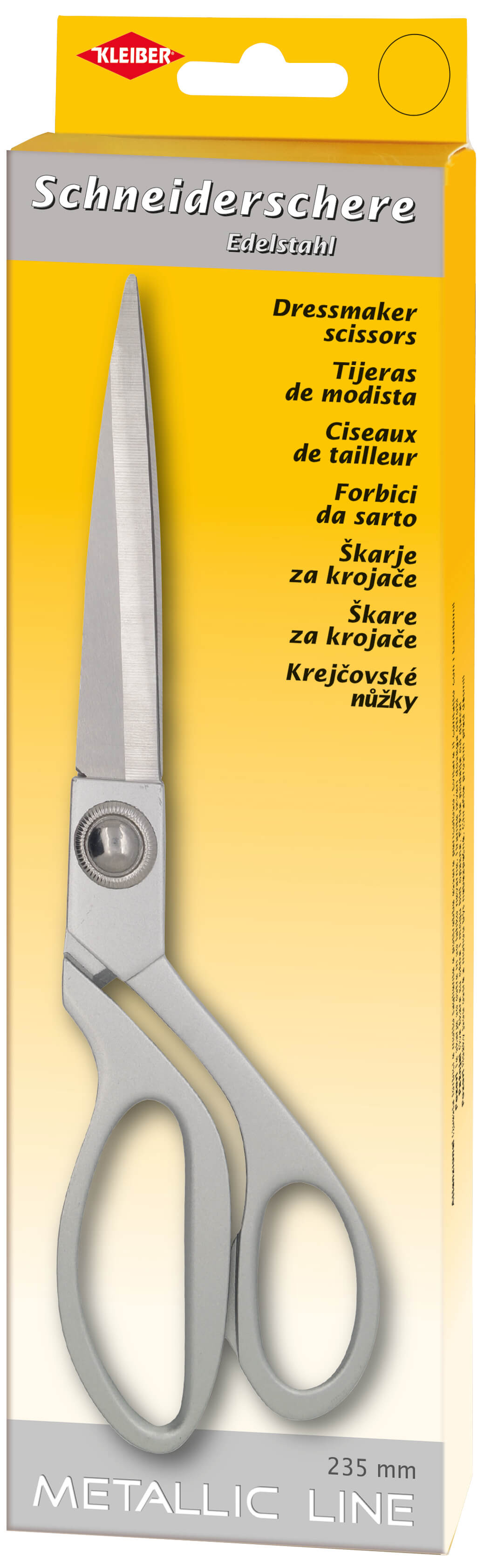 923-14 KLEIBER METALLIC LINE DRESSMAKER SCISSORS 235mm SILVER