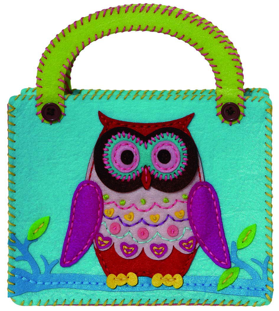 931-64 - CHILDS OWL BAG KIT  21x 16cm BLUE