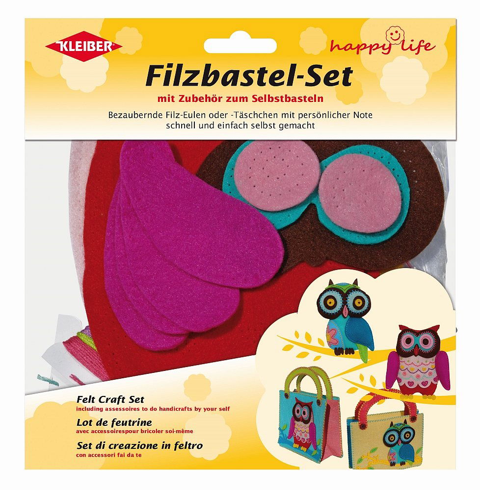 931-67 - OWL SOFT TOY KIT 15 x20cm RED