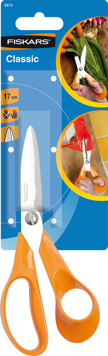9874  **9874 FISKARS CLASSIC KITCHEN AND FOOD 17CM R/H