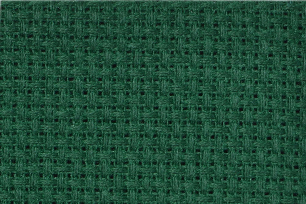 A14DG - COTTON AIDA 14 CT DARK GREEN 35X50 CM