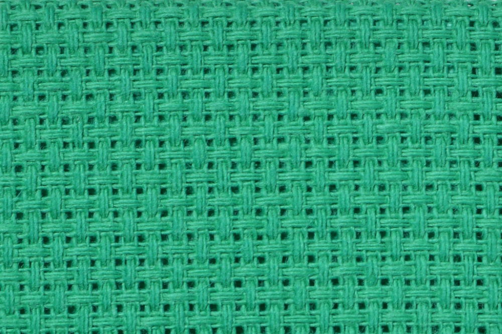 A14G - COTTON AIDA 14 CT GREEN 35X50CM