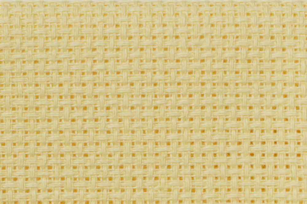 A14Y - COTTON AIDA 14 CT' YELLOW 35X50CM