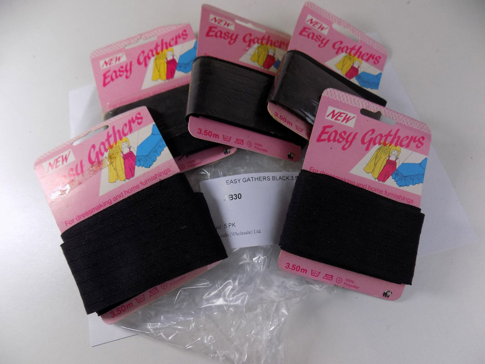 AB30  EASY GATHERS BLACK 3.50M