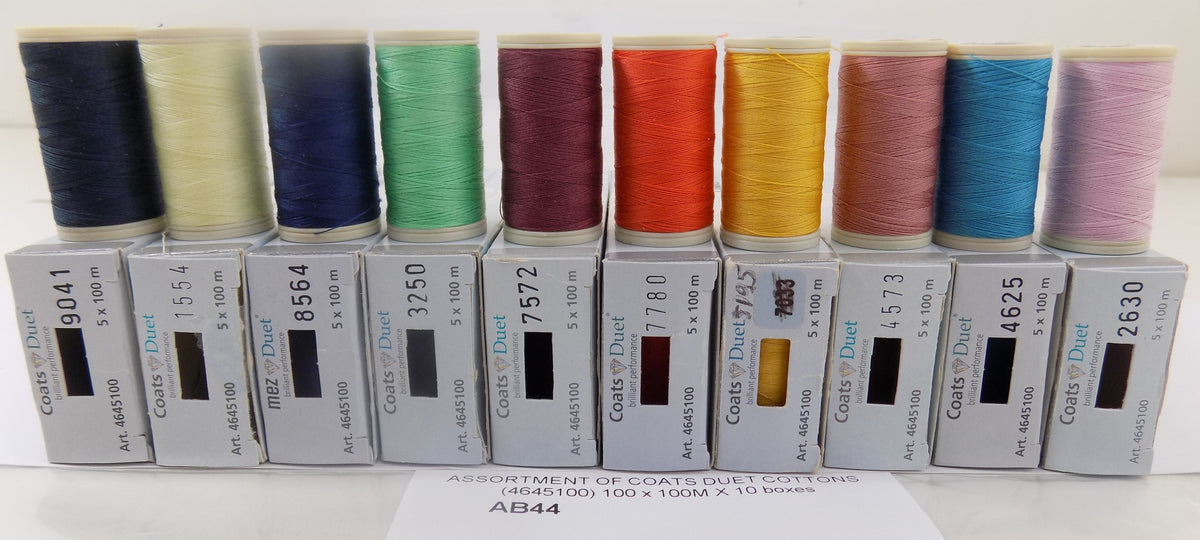 AB44  ASSORTMENT OF COATS DUET COTTONS (4645100) 100 x 100M X 10 boxes