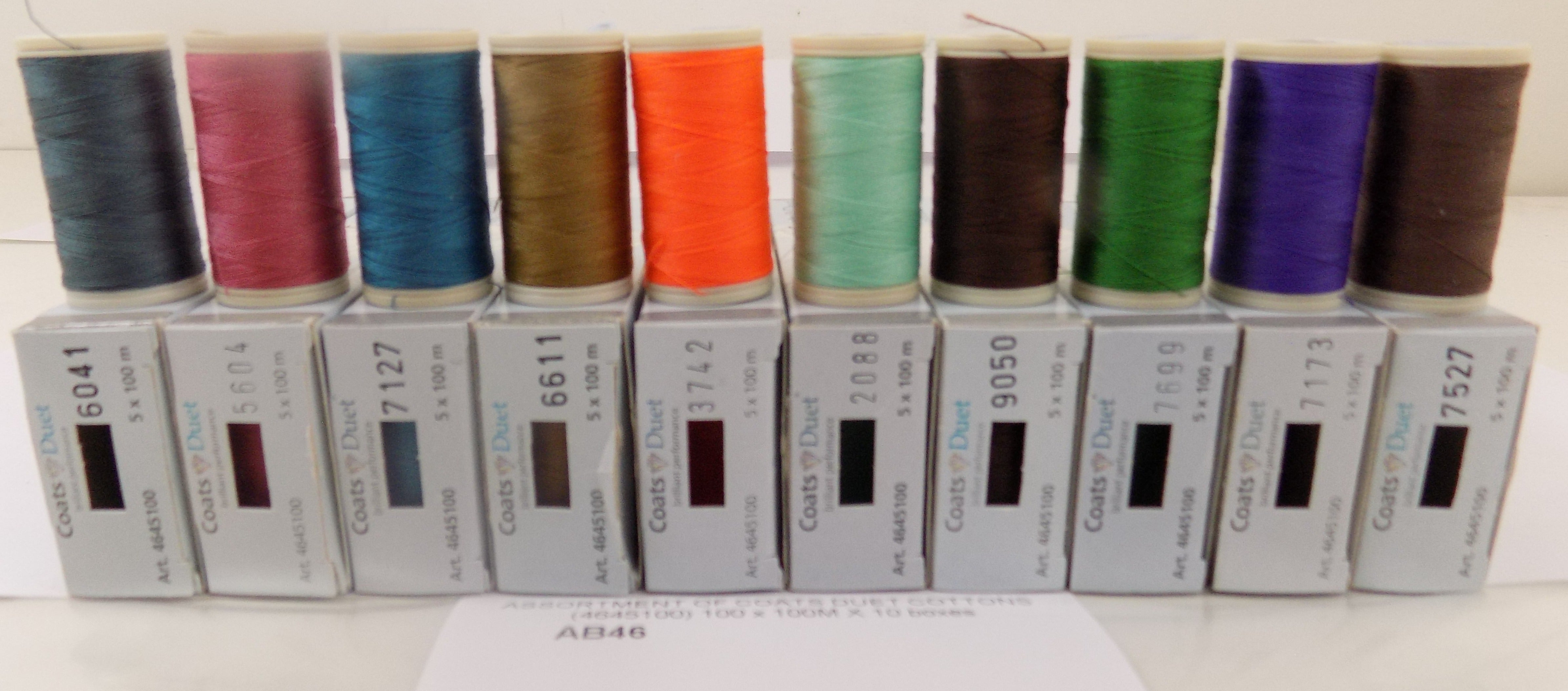 AB46  ASSORTMENT OF COATS DUET COTTONS (4645100) 100 x 100M X 10 boxes