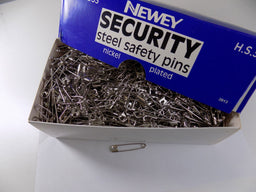 AB55  SECURITY STEEL SAFETY PINS 10 GROSS BOX