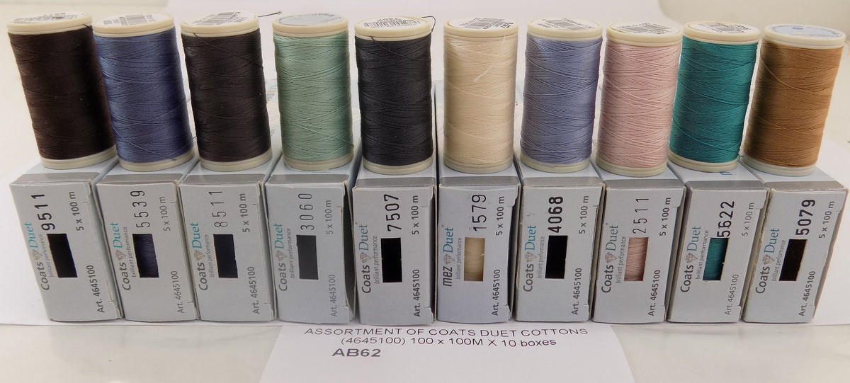 AB62 ASSORTMENT OF COATS DUET COTTONS (4645100) 100 x 100M X 10 boxes