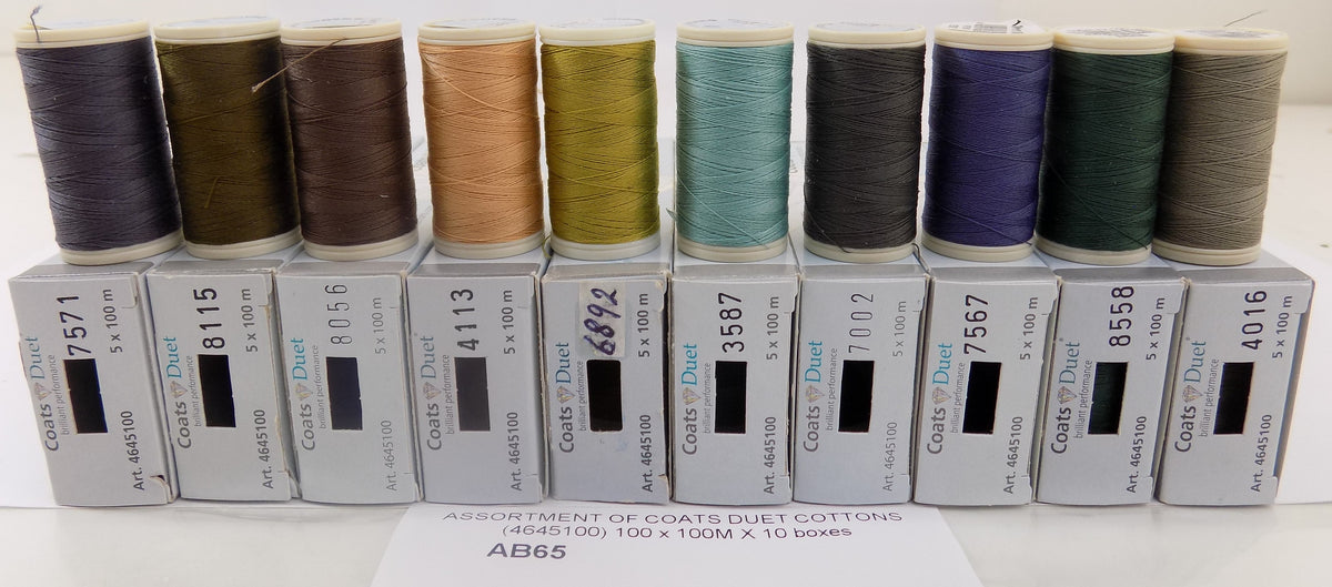 AB65 ASSORTMENT OF COATS DUET COTTONS (4645100) 100 x 100M X 10 boxes