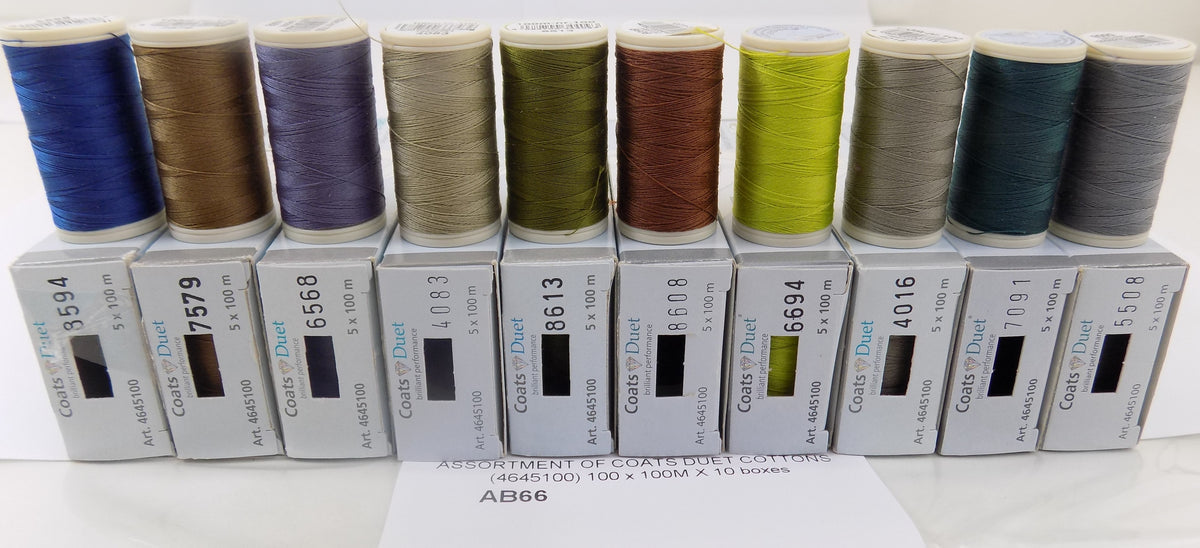 AB66 ASSORTMENT OF COATS DUET COTTONS (4645100) 100 x 100M X 10 boxes