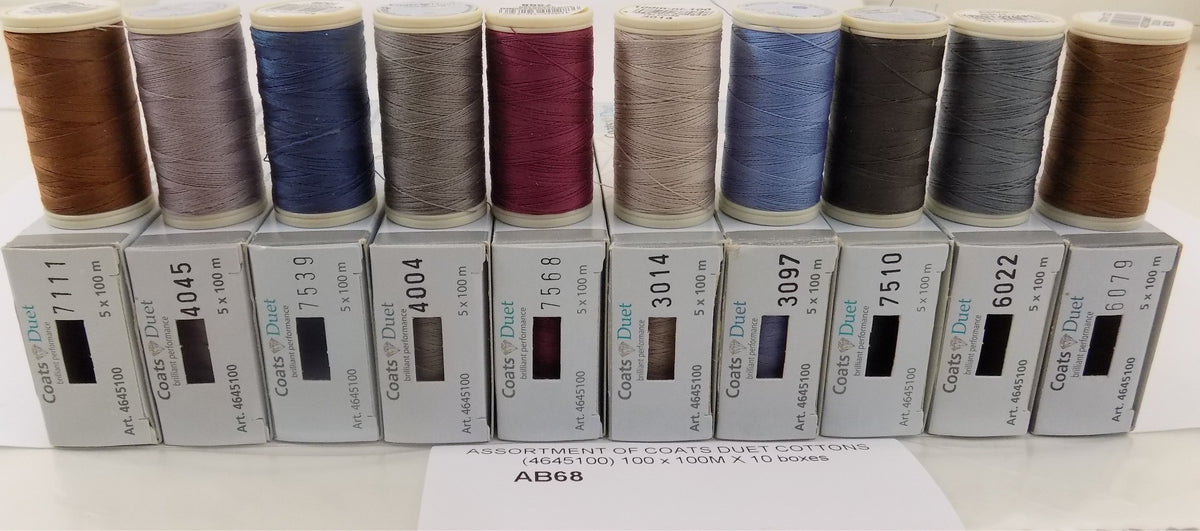 AB68 ASSORTMENT OF COATS DUET COTTONS (4645100) 100 x 100M X 10 boxes