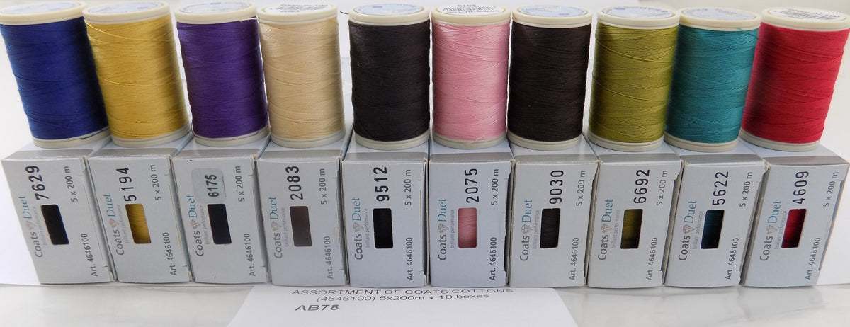 AB78  ASSORTMENT OF COATS COTTONS (4646100) 5x200m x 10 boxes