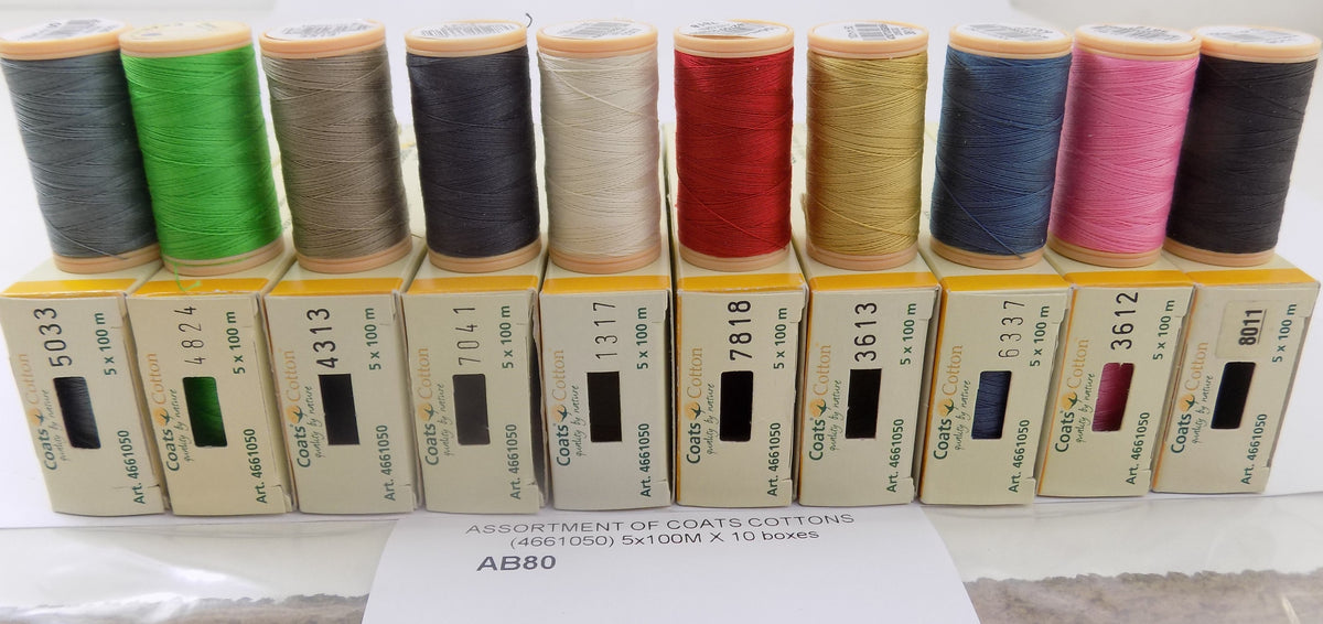 AB80  ASSORTMENT OF COATS COTTONS (4661050) 5x100M X 10 boxes