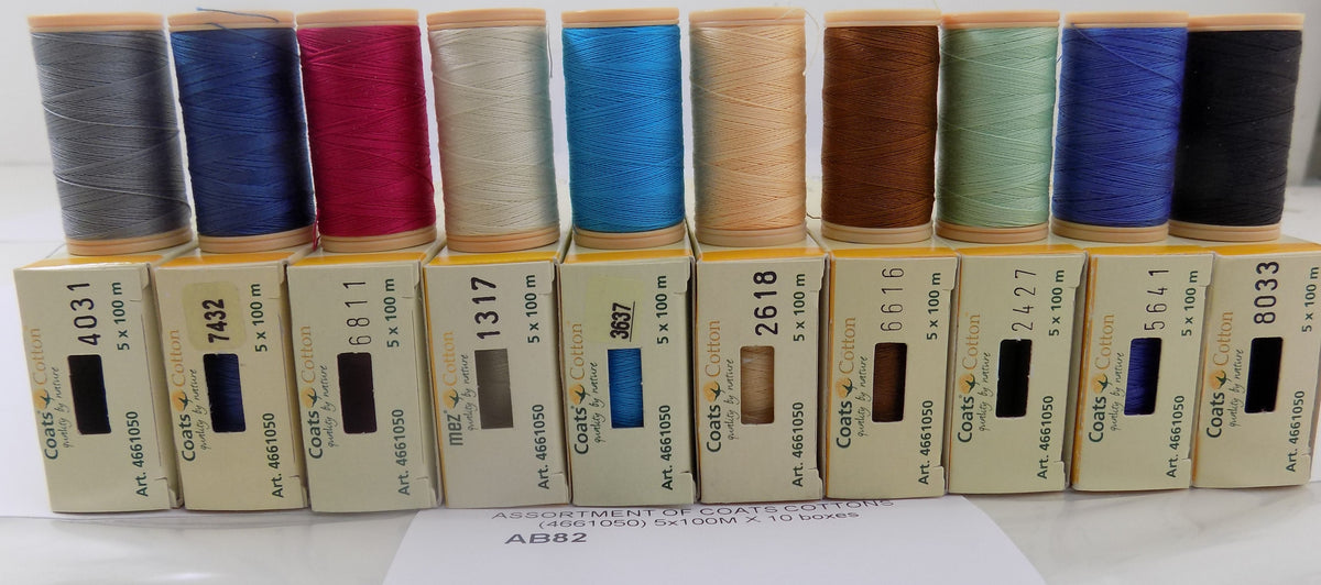 AB82  ASSORTMENT OF COATS COTTONS (4661050) 5x100M X 10 boxes
