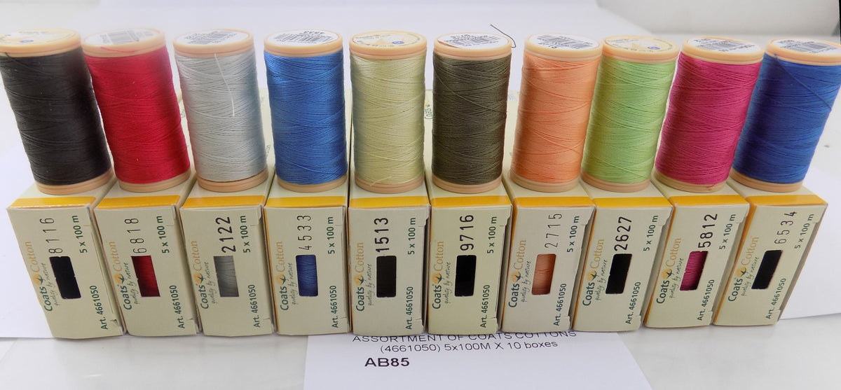 AB85  ASSORTMENT OF COATS COTTONS (4661050) 5x100M X 10 boxes