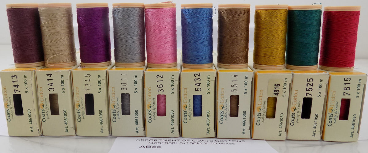 AB88  ASSORTMENT OF COATS COTTONS (4661050) 5x100M X 10 boxes