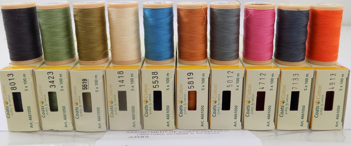 AB89  ASSORTMENT OF COATS COTTONS (4661050) 5x100M X 10 boxes
