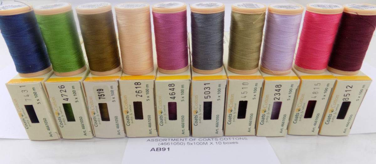 AB91  ASSORTMENT OF COATS COTTONS (4661050) 5x100M X 10 boxes