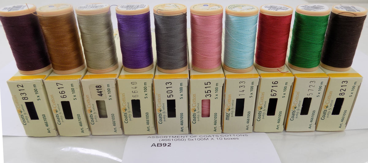 AB92  ASSORTMENT OF COATS COTTONS (4661050) 5x100M X 10 boxes