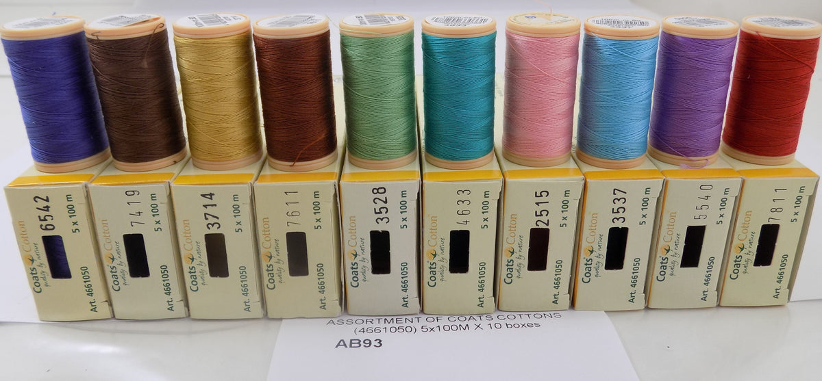 AB93  ASSORTMENT OF COATS COTTONS (4661050) 5x100M X 10 boxes