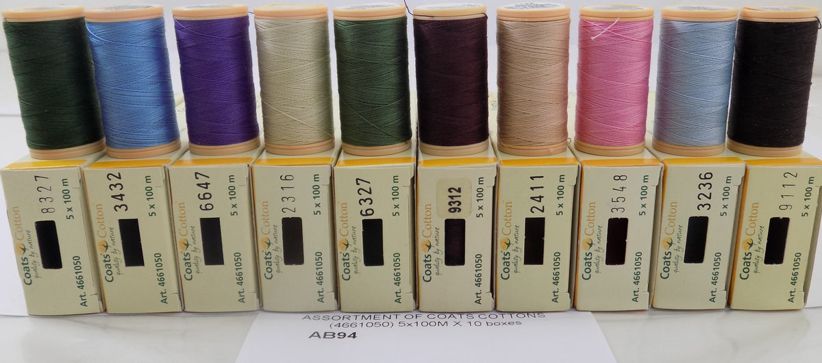 AB94  ASSORTMENT OF COATS COTTONS (4661050) 5x100M X 10 boxes