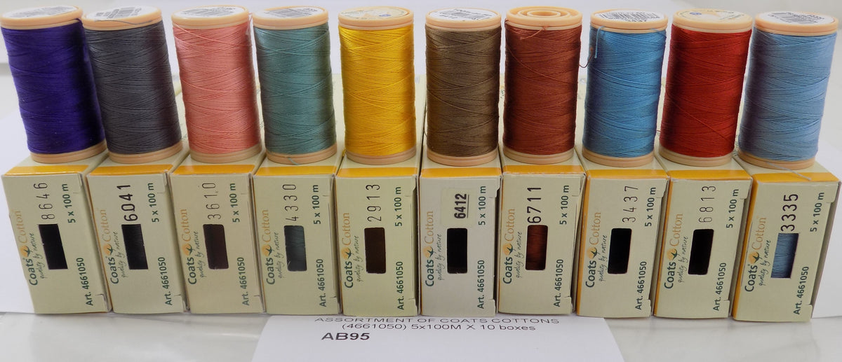 AB95  ASSORTMENT OF COATS COTTONS (4661050) 5x100M X 10 boxes