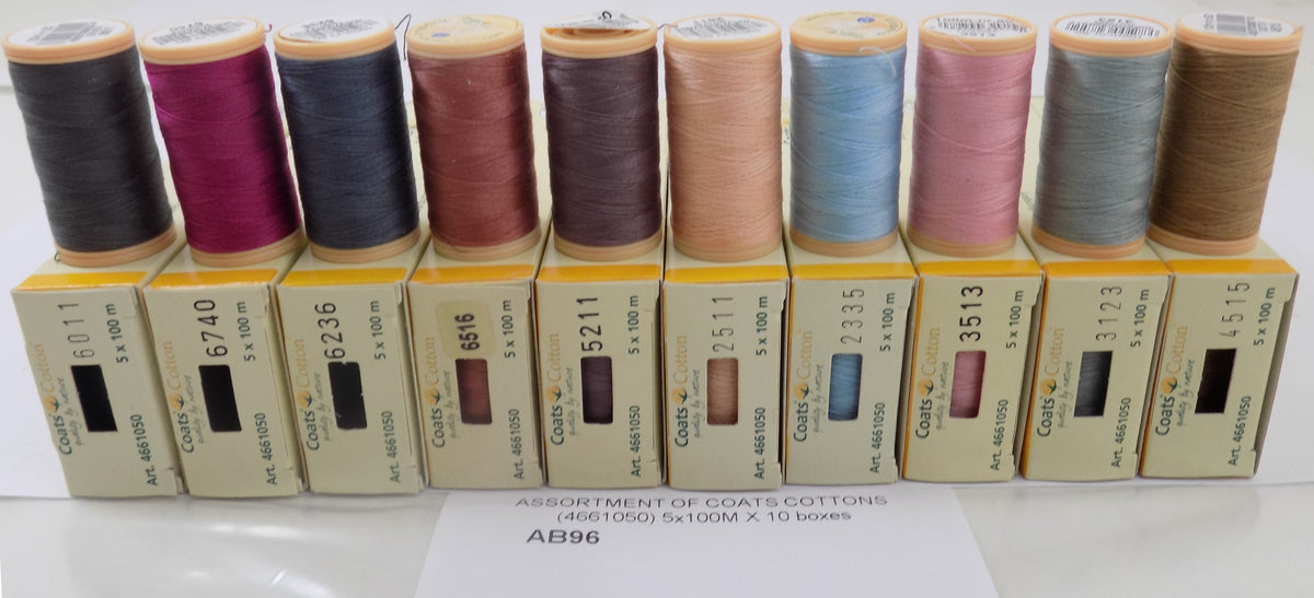 AB96  ASSORTMENT OF COATS COTTONS (4661050) 5x100M X 10 boxes