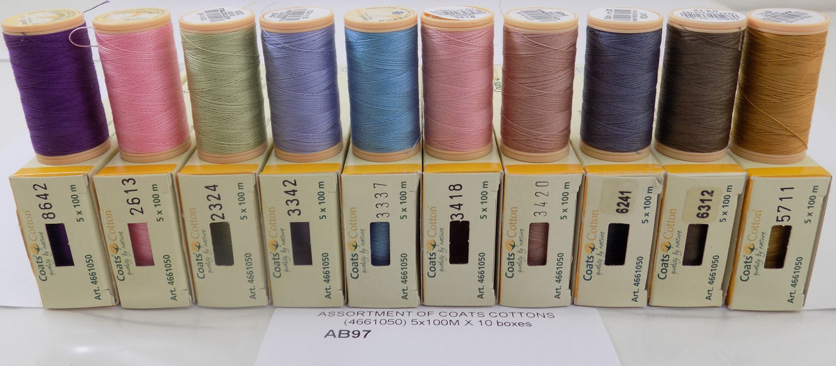 AB97  ASSORTMENT OF COATS COTTONS (4661050) 5x100M X 10 boxes
