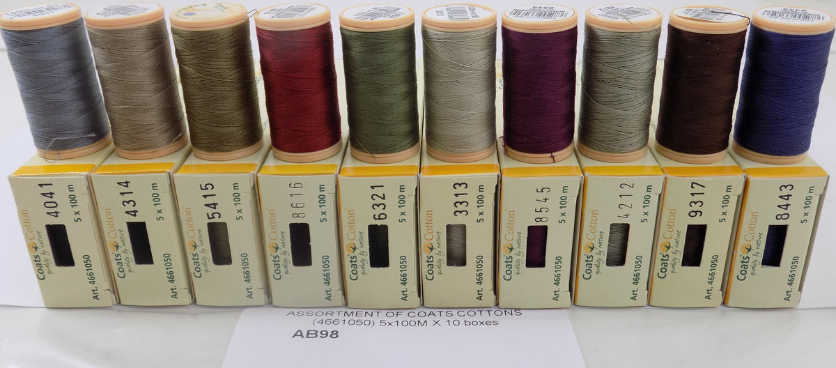 AB98  ASSORTMENT OF COATS COTTONS (4661050) 5x100M X 10 boxes