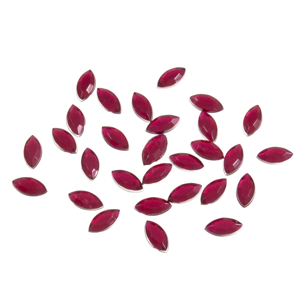 B6039-7 - ACRYLIC STONES 8x4mm OVAL (30pcs) 7 CERISE