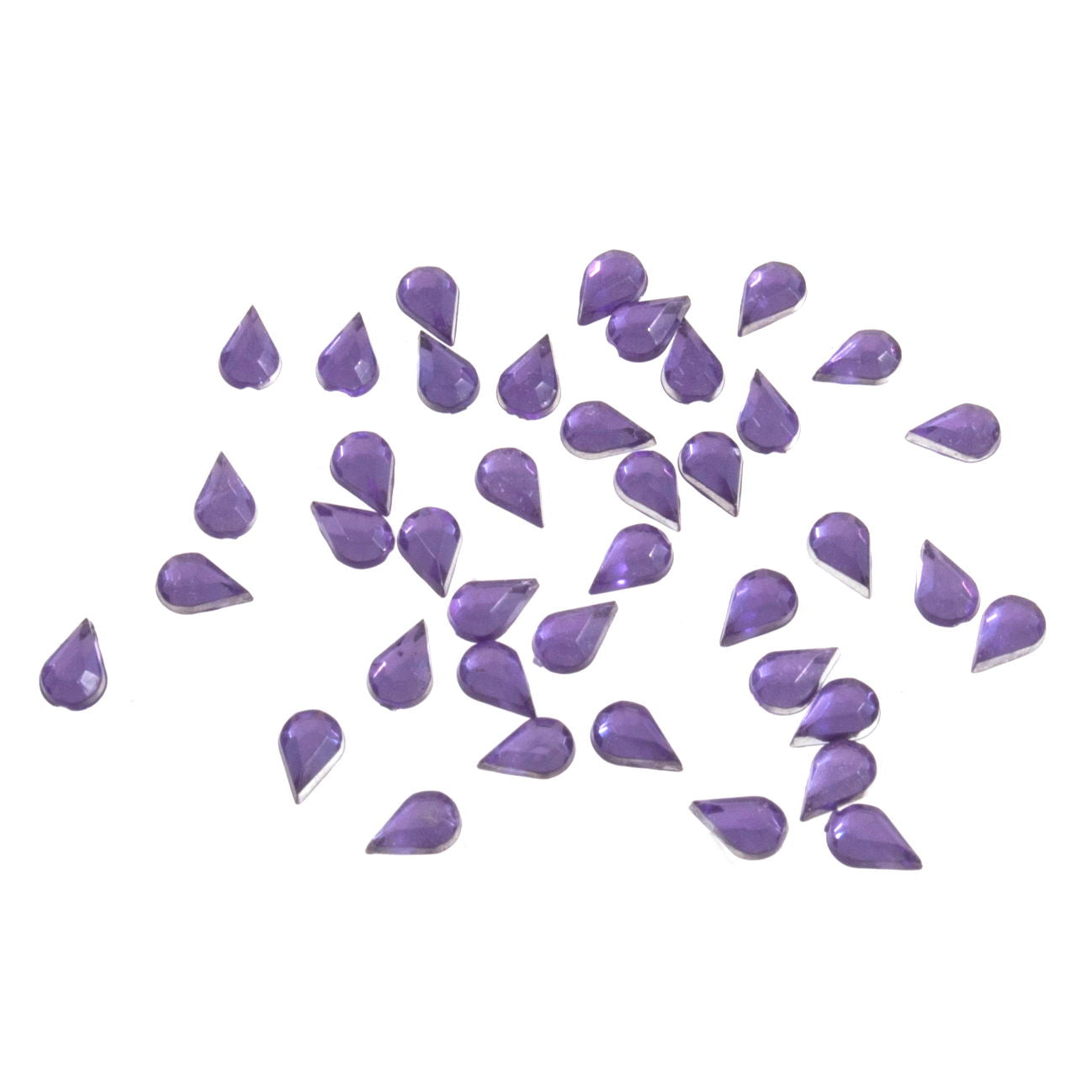 B6040-11 - ACRYLIC STONES 6x4mm DROP (50pcs) 11 LILAC