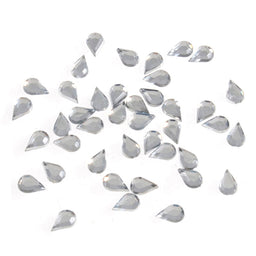 B6040-1 - ACRYLIC STONES 6x4mm DROP (50pcs) 1 CLEAR