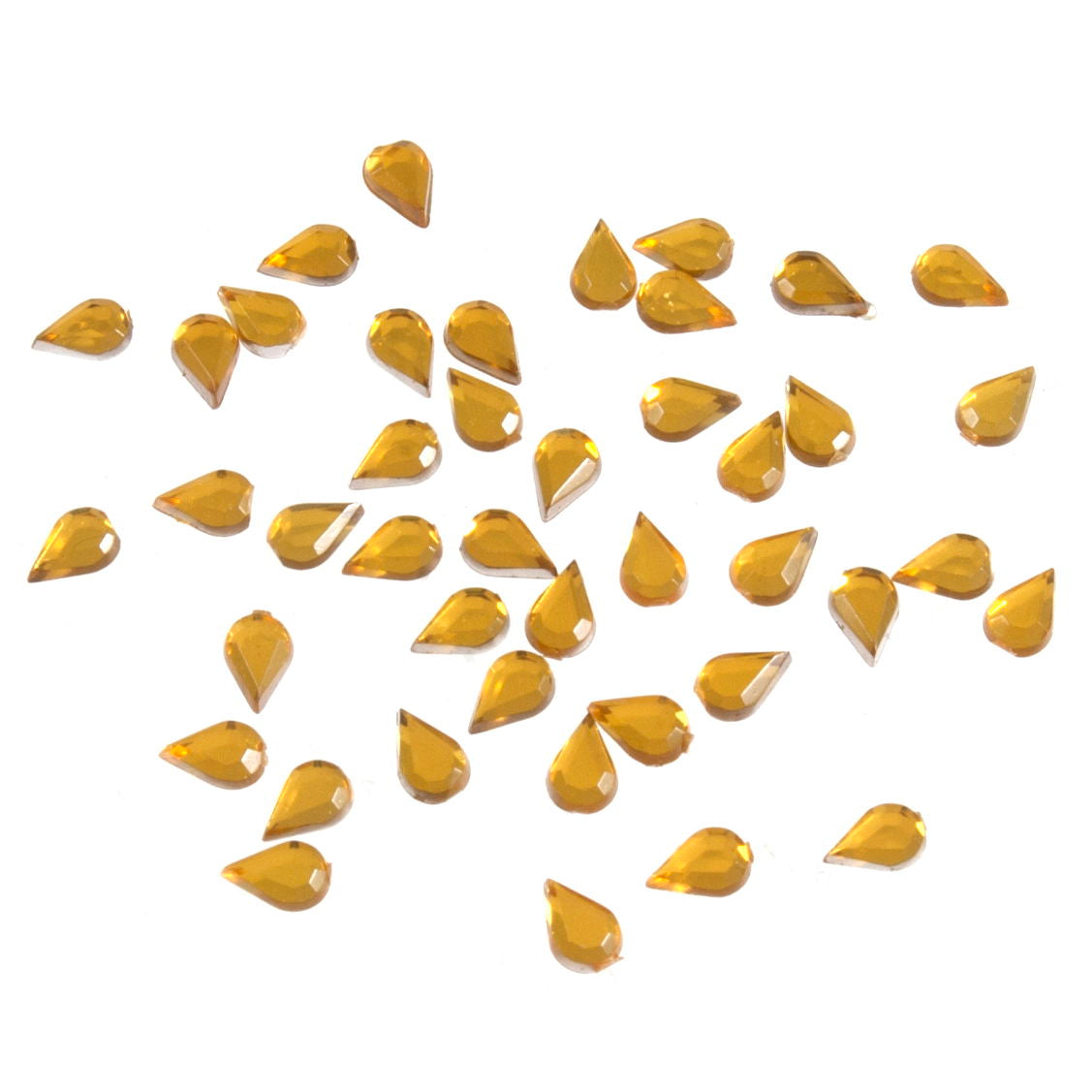 B6040-4 - ACRYLIC STONES 6x4mm DROP (50pcs) 4 GOLD