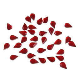 B6040-8 - ACRYLIC STONES 6x4mm DROP (50pcs) 8 RED