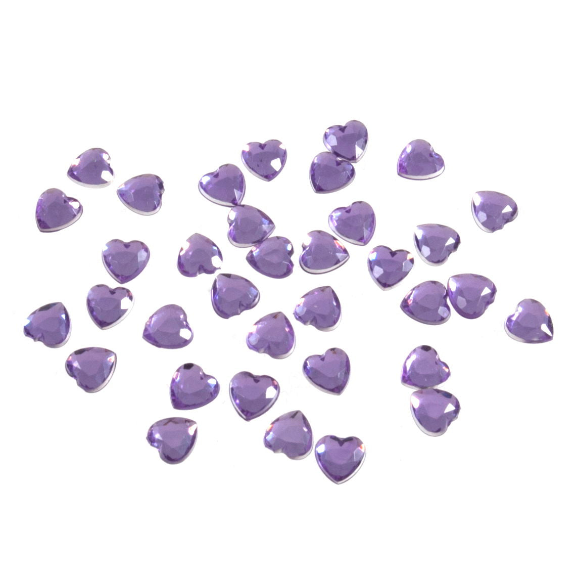 B6041-11 - ACRYLIC STONES 6mm HEARTS (35pcs) 11 LILAC