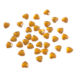 B6041-4 - ACRYLIC STONES 6mm HEARTS (35pcs) 4 GOLD