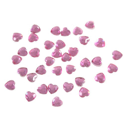 B6041-6 - ACRYLIC STONES 6mm HEARTS (35pcs) 6 PINK