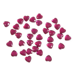 B6041-7 - ACRYLIC STONES 6mm HEARTS (35pcs) 7 CERISE