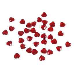 B6041-8 - ACRYLIC STONES 6mm HEARTS (35pcs) 8 RED