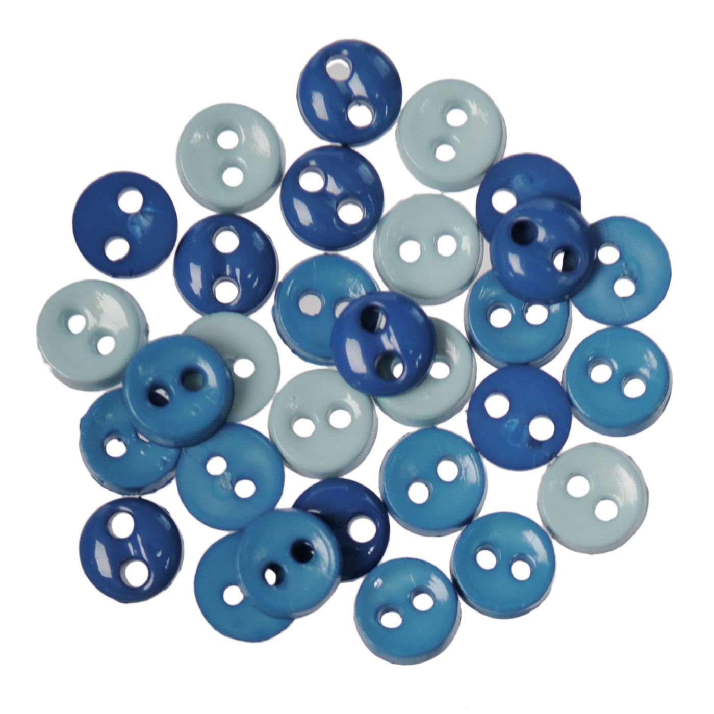 B6211-15 - MINI CRAFT BUTTONS ROUND 15 BLUE