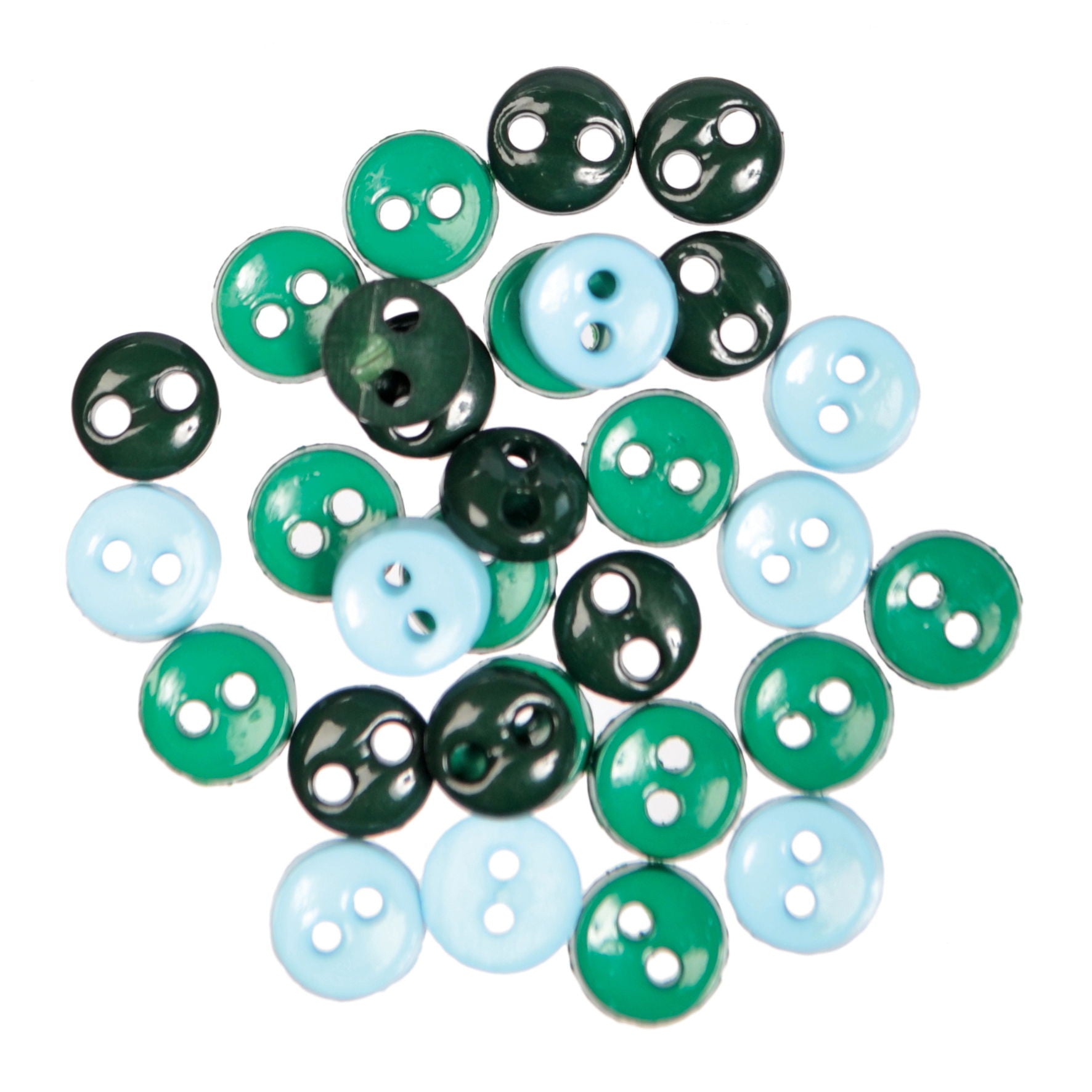 B6211-21 - MINI CRAFT BUTTONS ROUND GREEN