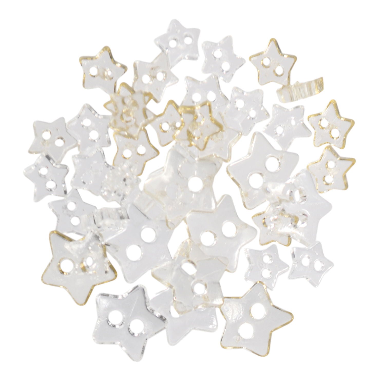 B6213-1 - TRIMITS TRANS. MINI BUTTONS STARS CLEAR