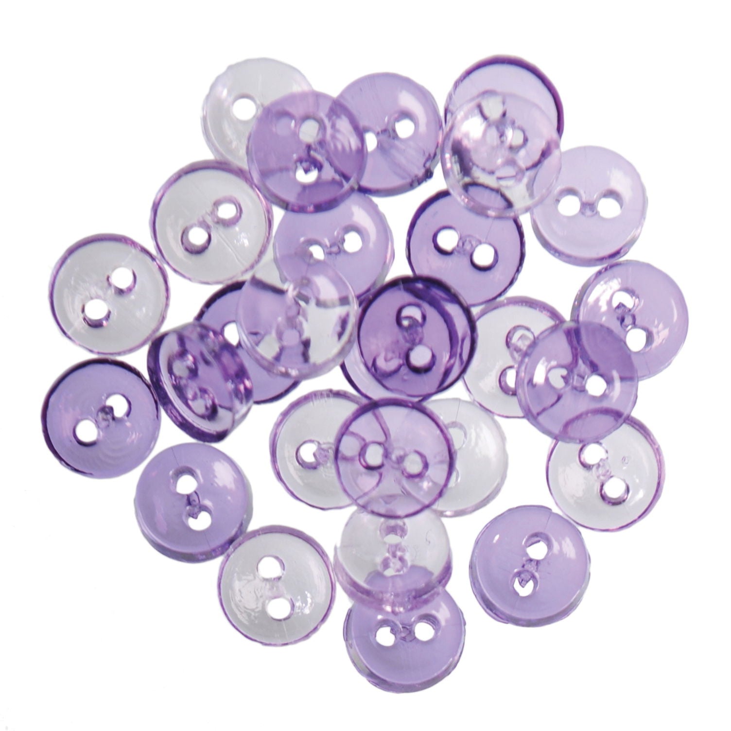 B6215-11 - TRIMITS TRANS. MINI BUTTONS ROUND LILAC