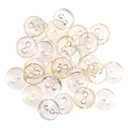 B6215-1 - TRIMITS TRANS. MINI BUTTONS ROUND CLEAR