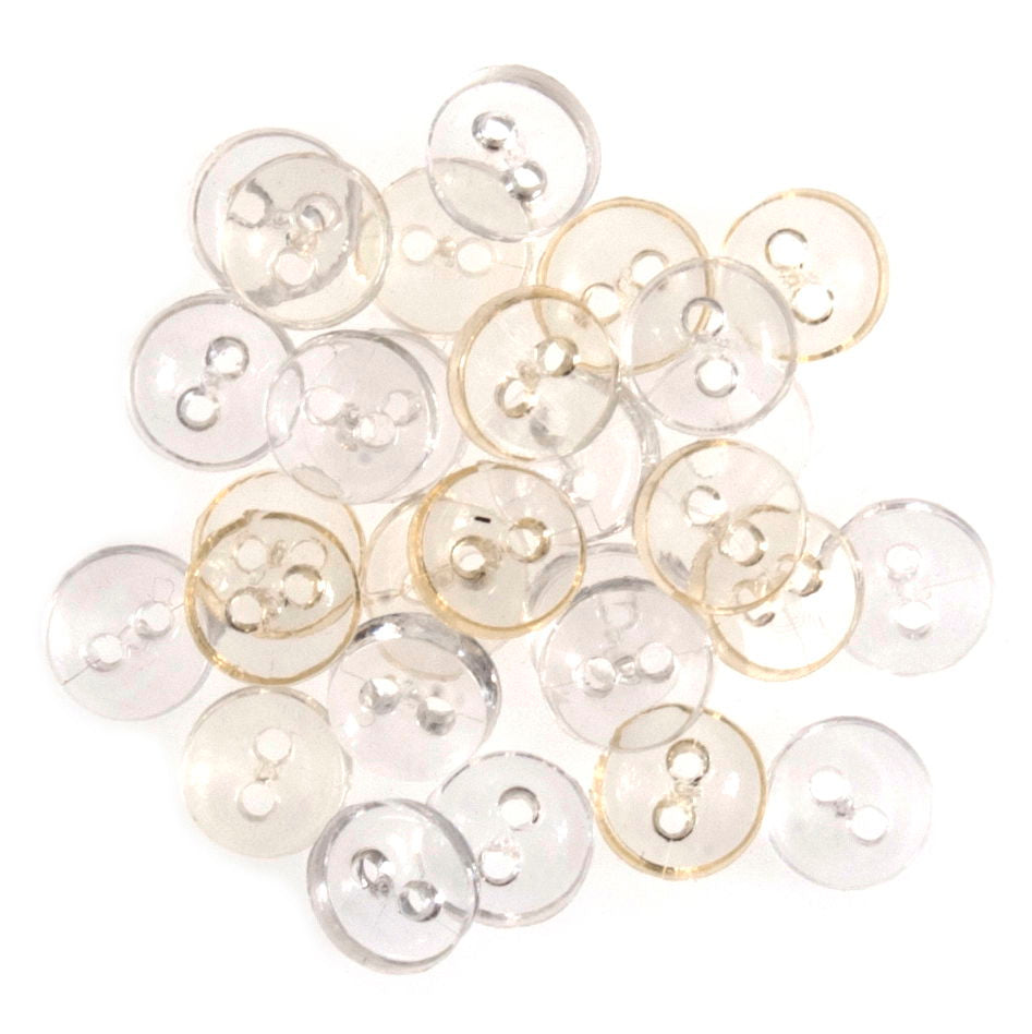 B6215-1 - TRIMITS TRANS. MINI BUTTONS ROUND CLEAR