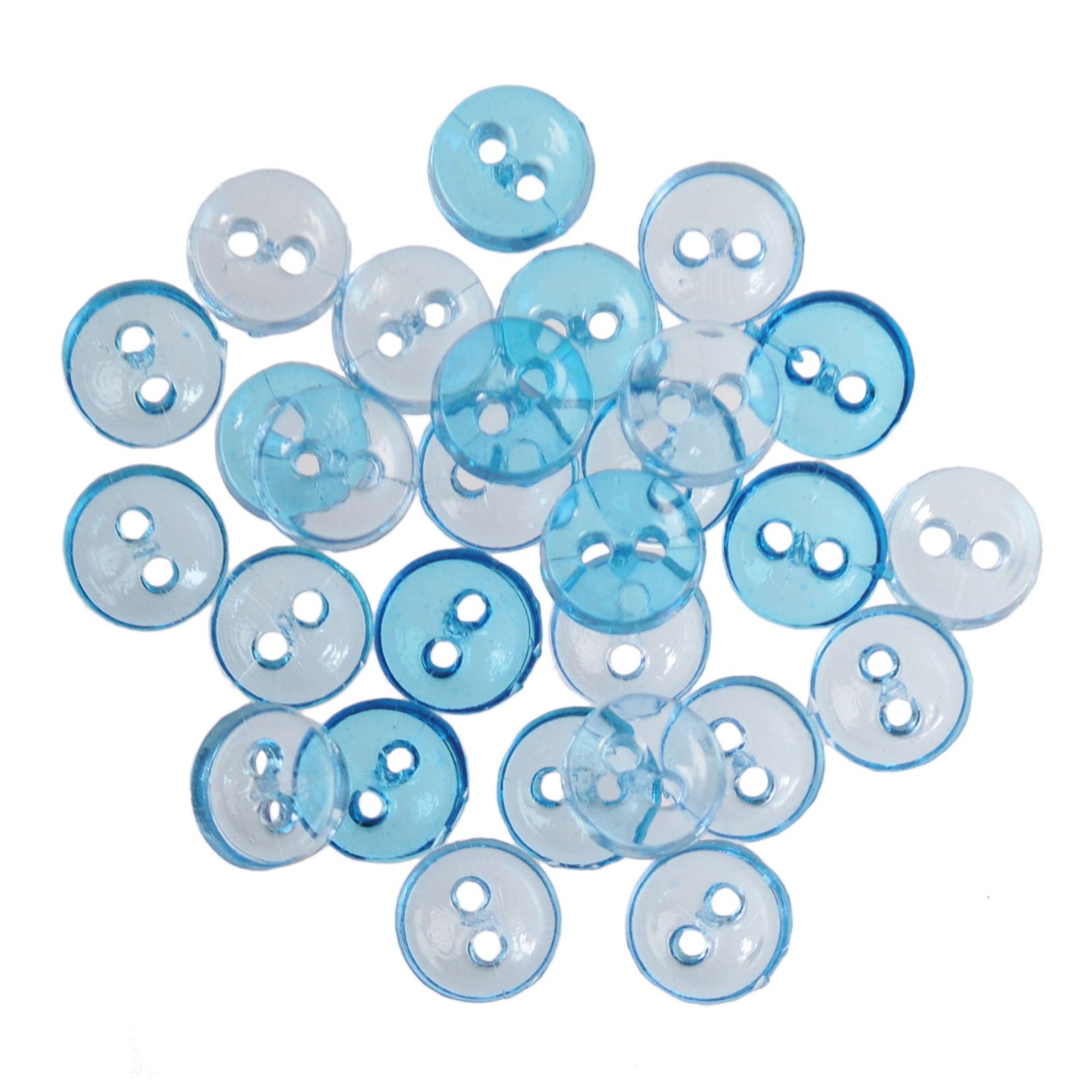 B6215-35 - TRIMITS TRANS. MINI BUTTONS ROUND TURQ