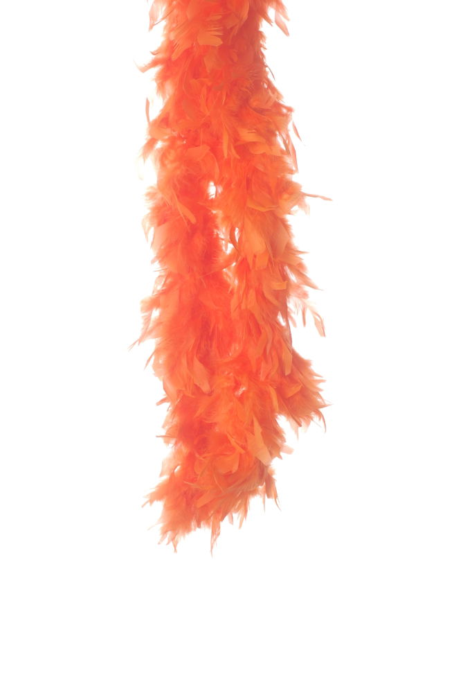 BOA-O - FEATHER BOA HEAVY DUTY ORANGE **1.82M**