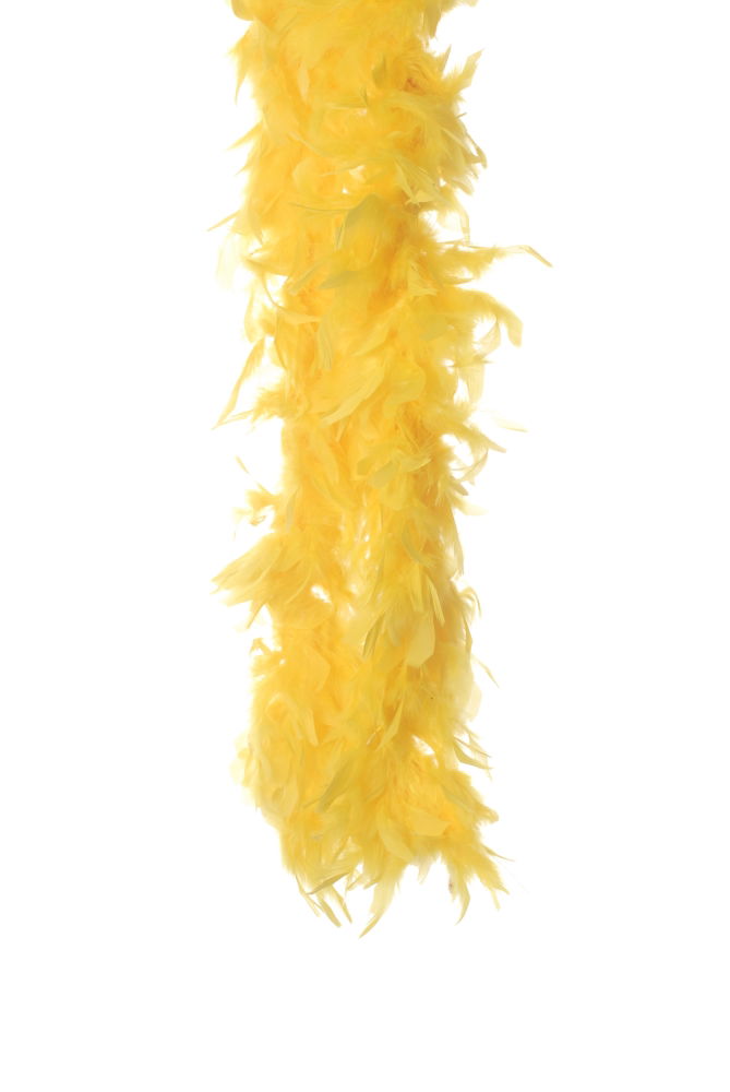 BOA-Y - FEATHER BOA HEAVY DUTY YELLOW **1.82M**