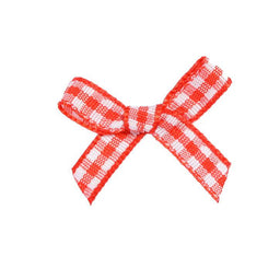BOWG250 - GINGHAM 7mm SCATTER BOW 250 RED